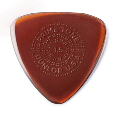 Dunlop Primetone Small Triangle Grip Guitar Pick 1.5mm Burgundy, One Pick