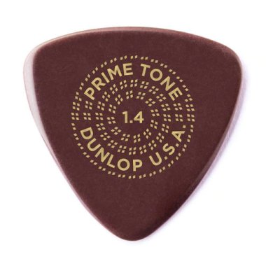 Dunlop Primetone Small Triangle Smooth Guitar Pick 1.4mm Burgundy, One Pick