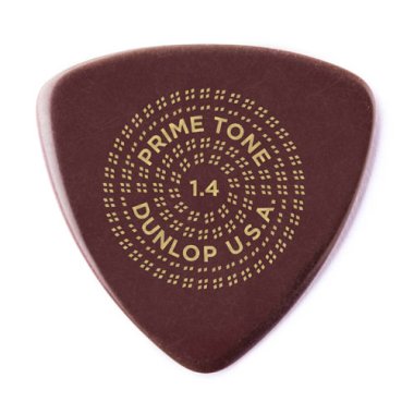 Dunlop PrimeTone Triangle Smooth Guitar Pick 1.4mm Burgundy, One Pick