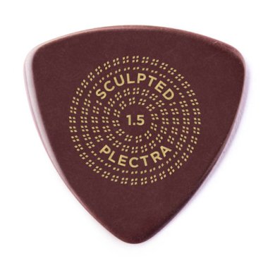 Dunlop PrimeTone Triangle Smooth Guitar Pick 1.5mm Burgundy, One Pick