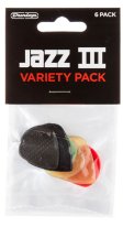 Dunlop PVP103 Jazz III Pick Variety Pack, 6 Picks