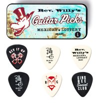 Dunlop RWT01L Rev Willy's Mexican Lottery Light Gauge, Tin of 6 Picks