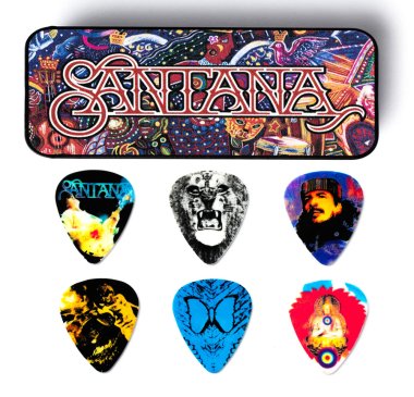Dunlop SANPT01M Santana Medium Gauge Pick, Tin of 6 Picks