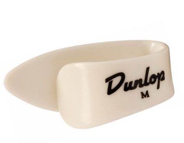 Dunlop Thumb Medium Pick 9002R White, One Pick