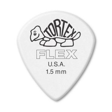 Dunlop Tortex Flex Jazz III 1.5 mm White, One Pick