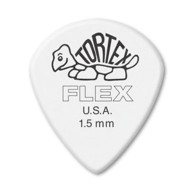 Dunlop Tortex Flex Jazz III XL 1.50 mm White, One Pick
