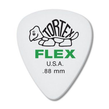 Dunlop Tortex Flex Standard Pick .88 mm Green, One Pick