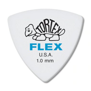 Dunlop Tortex Flex Triangle Pick 1.0 mm Blue, One Pick