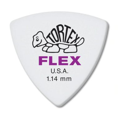 Dunlop Tortex Flex Triangle Pick 1.14 mm Purple, One Pick