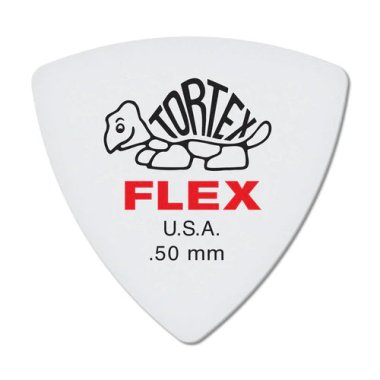 Dunlop Tortex Flex Triangle Pick .50 mm Red, One Pick
