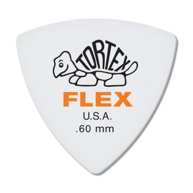 Dunlop Tortex Flex Triangle Pick .60 mm Orange, One Pick