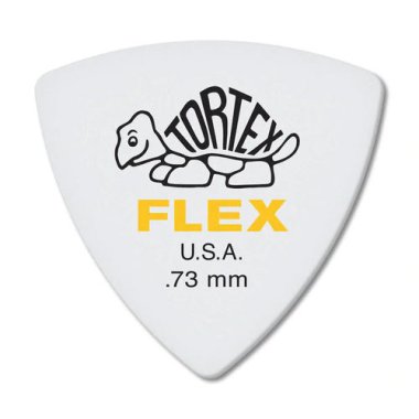 Dunlop Tortex Flex Triangle Pick .73 mm Yellow, One Pick