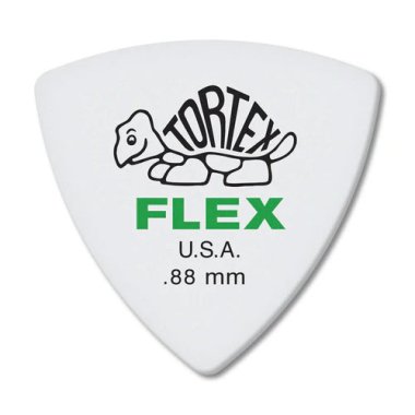Dunlop Tortex Flex Triangle Pick .88 mm Green, One Pick