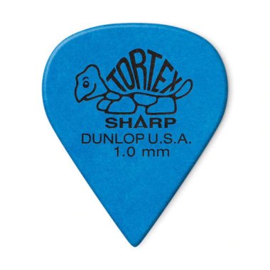 Dunlop Tortex Sharp Pick 1.0 mm Blue, One Pick