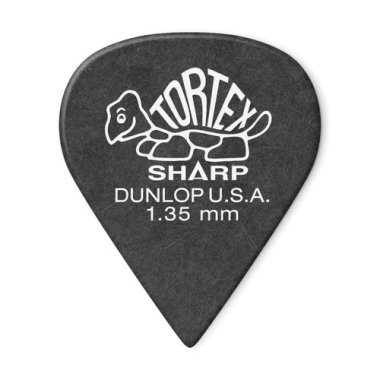 Dunlop Tortex Sharp Pick 1.35 mm Black, One Pick
