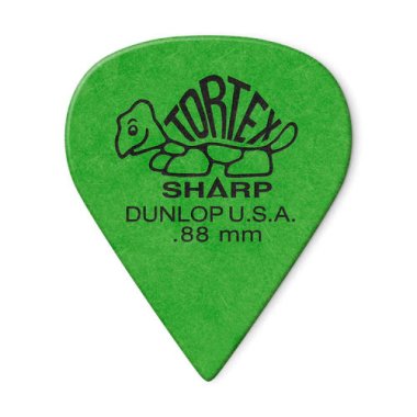 Dunlop Tortex Sharp Pick .88 mm Green, One Pick