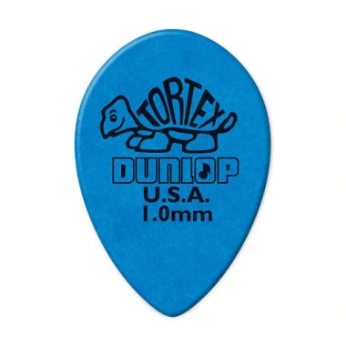 Dunlop Tortex Small Teardrop Pick 1.0 mm Blue, One Pick