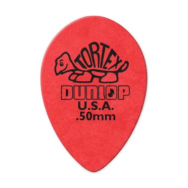Dunlop Tortex Small Teardrop Pick .50 mm Red, One Pick