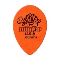 Dunlop Tortex Small Teardrop Pick .60 mm Orange, One Pick