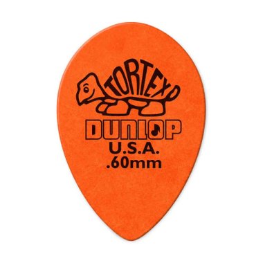 Dunlop Tortex Small Teardrop Pick .60 mm Orange, One Pick