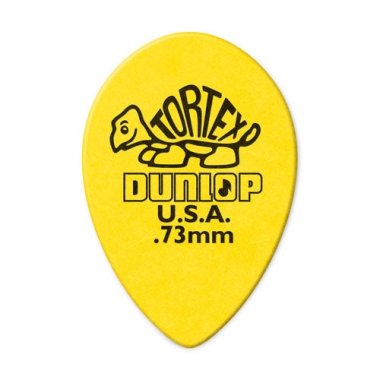 Dunlop Tortex Small Teardrop Pick .73 mm Yellow, One Pick