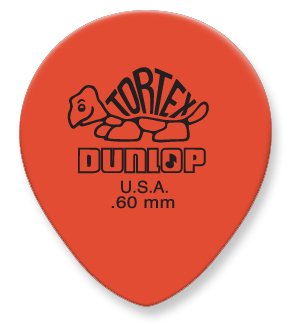 Dunlop Tortex Tear Drop .60mm Orange, One Pick
