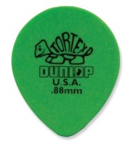 Dunlop Tortex Tear Drop .88mm Green, One Pick