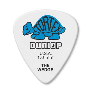 Dunlop Tortex Wedge Pick 1.00 mm Blue, One Pick