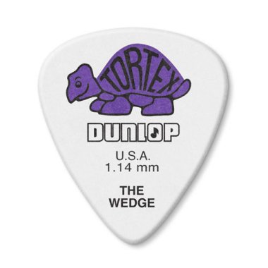 Dunlop Tortex Wedge Pick 1.14 mm Purple, One Pick