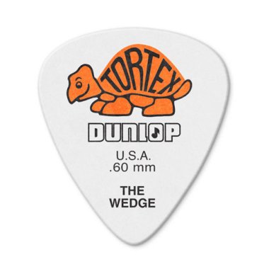Dunlop Tortex Wedge Pick .60 mm Orange, One Pick