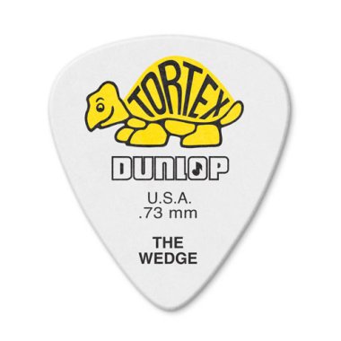 Dunlop Tortex Wedge Pick .73 mm Yellow, One Pick