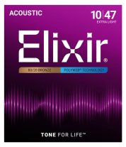 Elixir 11000 Polyweb Coated 80/20 Bronze Acoustic Guitar 10-47 *