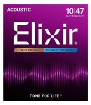 Elixir 11150 Polyweb Coated 80/20 Bronze Acoustic 12 string Lt 10-47