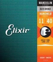 Elixir 11525 Mandolin Nanoweb Medium Loop End, Full Set