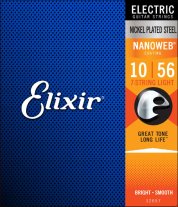 Elixir 12057 NanoWeb Electric 7-String Electric Guitar Strings 10-56