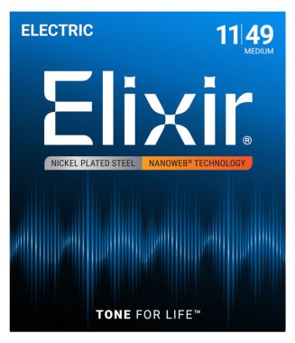 Elixir 12102 Nanoweb Coated Electric Guitar Strings 11-49