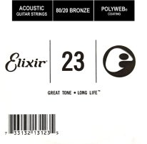 Elixir 13123 Polyweb 80/20 Bronze Acoustic .023, Single Guitar String