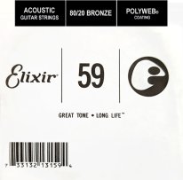 Elixir 13159 Polyweb 80/20 Bronze Acoustic .059, Single Guitar String