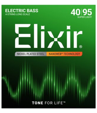 Elixir 14002 Nanoweb, Super Light Long Scale 40-95