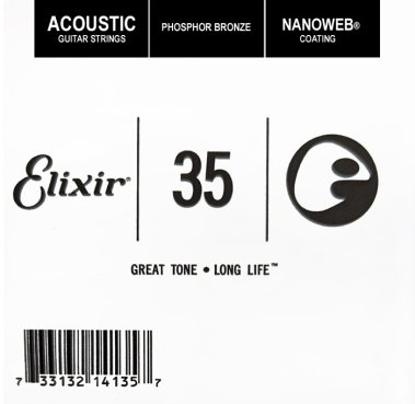 Elixir 14135 Nanoweb Phosphor Bronze Acoustic .035, Single String
