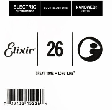 Elixir 15226 Nanoweb Electric .026 Single Guitar String
