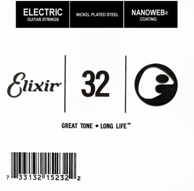 Elixir 15232 Nanoweb Electric .032 Single Guitar String
