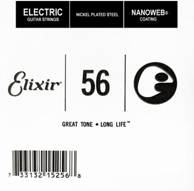 Elixir 15256 Nanoweb Electric .056 Single Guitar String