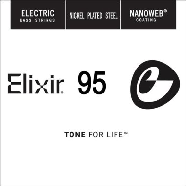 Elixir 15395 Nanoweb Coated Electric Bass .095, Single String