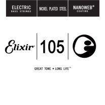 Elixir 15405 Nanoweb Coated Electric Bass .105, Single String