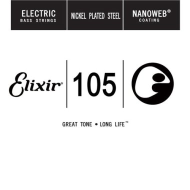Elixir 15405 Nanoweb Coated Electric Bass .105, Single String