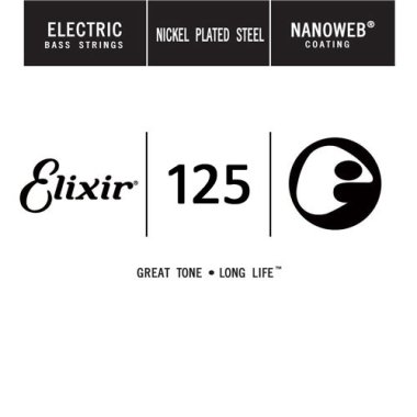 Elixir 15425 Nanoweb Coated Electric Bass .125, Single String