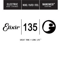 Elixir 15435 Nanoweb Coated Electric Bass .135, Single String