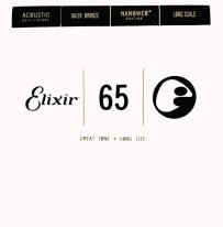 Elixir 15765 Nanoweb 80/20 Bronze Acoustic Bass .065, Single String