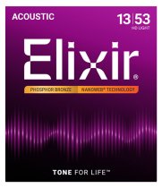 Elixir 16182 Nanoweb Coated HD LIGHT Phosphor Bronze Acoustic 13-53